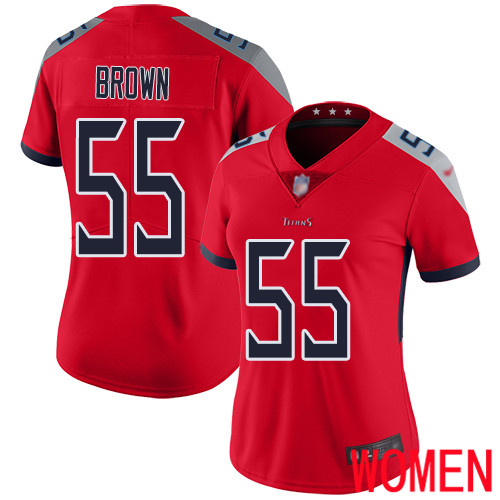 Tennessee Titans Limited Red Women Jayon Brown Jersey NFL Football #55 Inverted Legend->tennessee titans->NFL Jersey